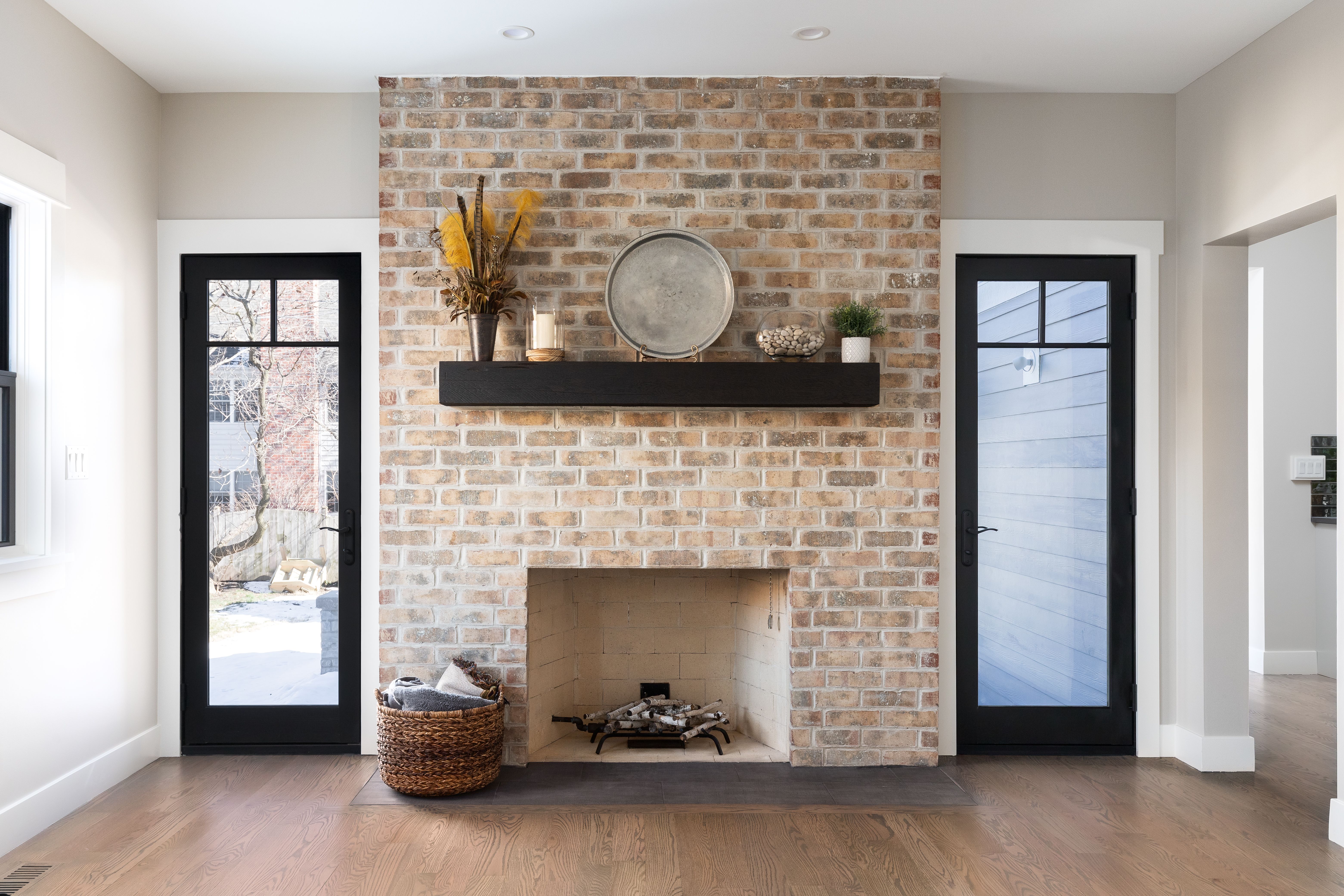 newly constructed fireplace